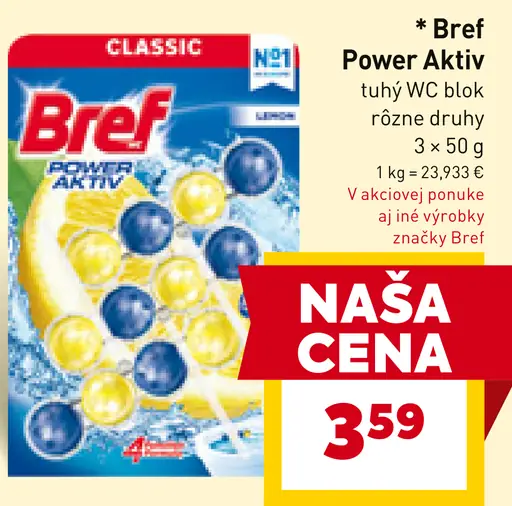 Bref Power Aktiv tuhý WC blok