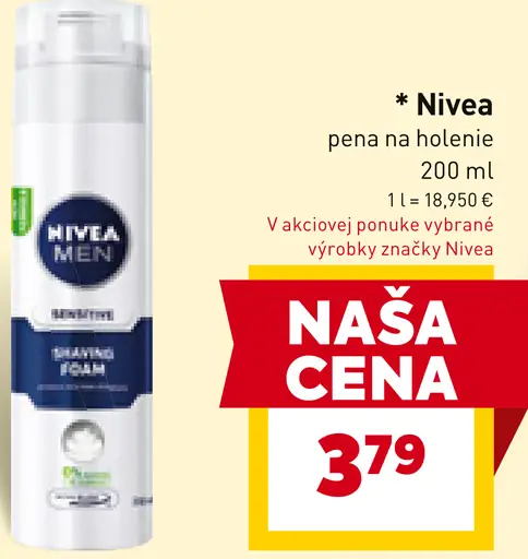 Nivea pena na holenie
