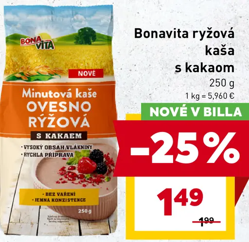 Bonavita ryžová kaša s kakaom