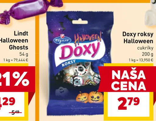 Doxy roksy halloweenske cukríky
