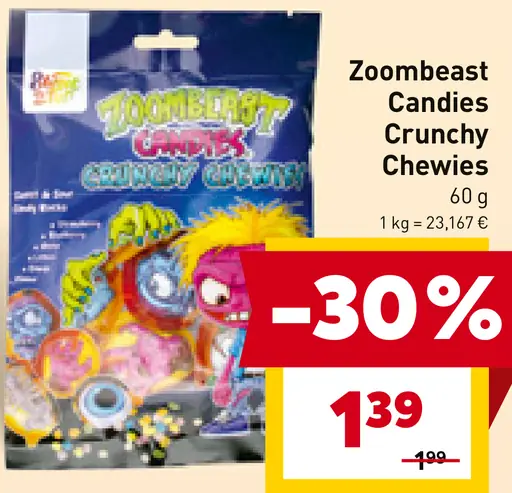 Zoombeast Candies Crunchy Chewies