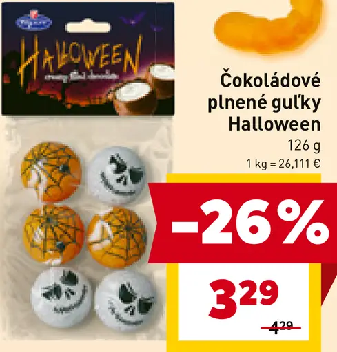 Čokoládové plnené guľky Halloween