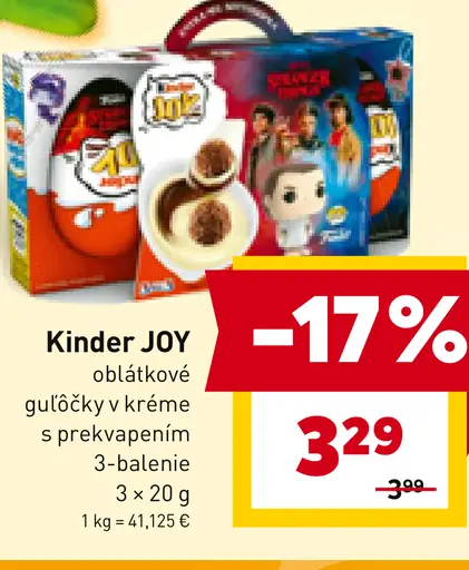 Kinder JOY oblátkové guľôčky v kréme s prekvapením