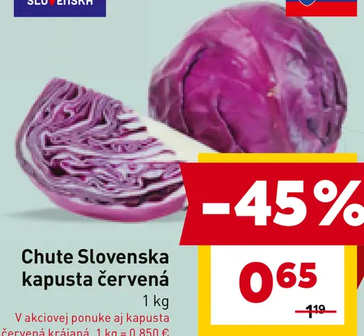 Chute Slovenska kapusta červená