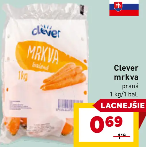 Clever mrkva praná