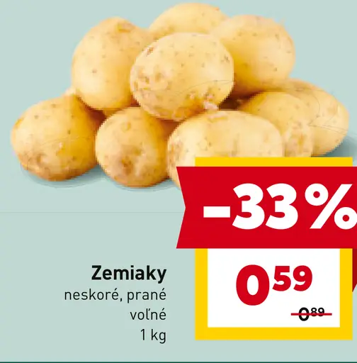 Zemiaky neskoré prané