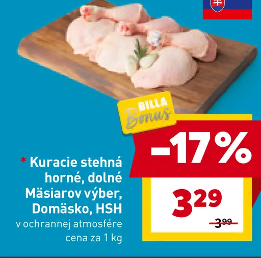 Kuracie stehná horné, dolné Mäsiarov výber, Domácska, HSH