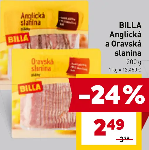 BILLA Anglická slanina