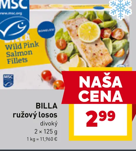 BILLA Ružový losos