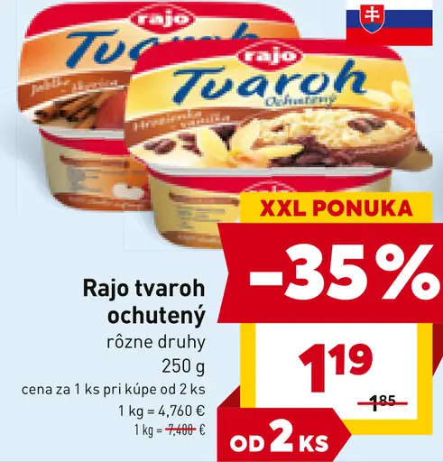 Rajo tvaroh ochutený