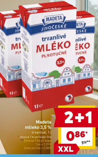Madeta Mlieko 3,5 %