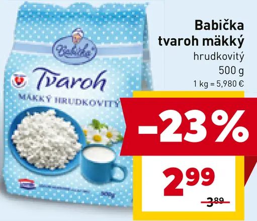 Babička Tvaroh mäkký hrudkovitý
