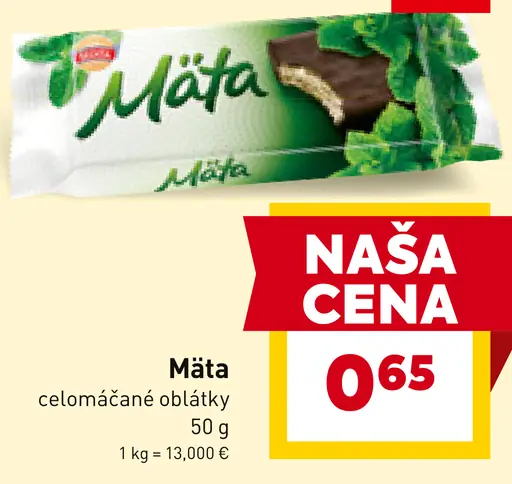 Mäta čokoládové oblátky