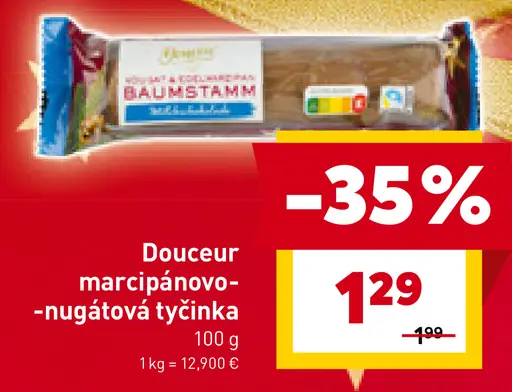 Douceur marcipánovo-nugátová tyčinka