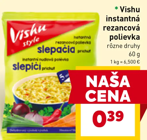Vishu instantná rezancová polievka