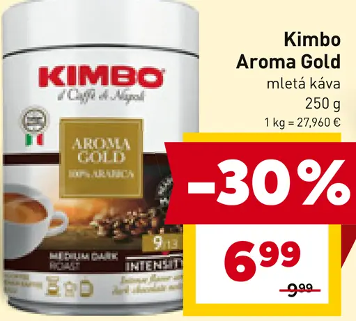 Kimbo Aroma Gold mletá káva