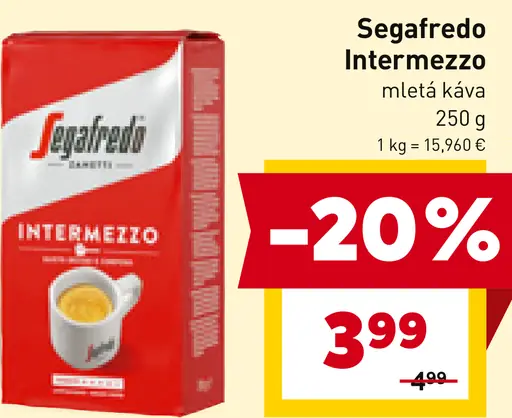 Segafredo Intermezzo zrnková káva