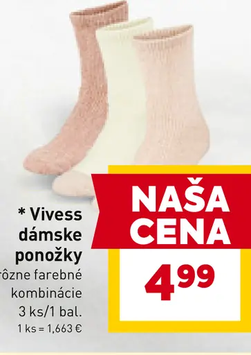 Vivess dámske ponožky farebné kombinácie