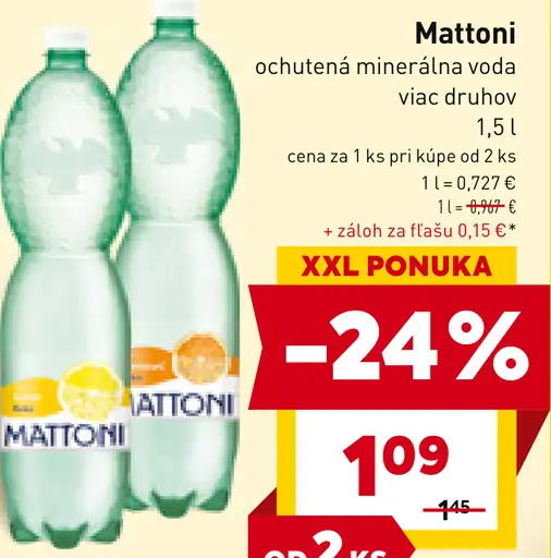Mattoni ochutená minerálna voda
