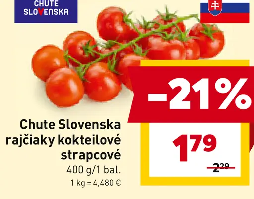 Chute Slovenska rajčiaky kokteilové strapcové