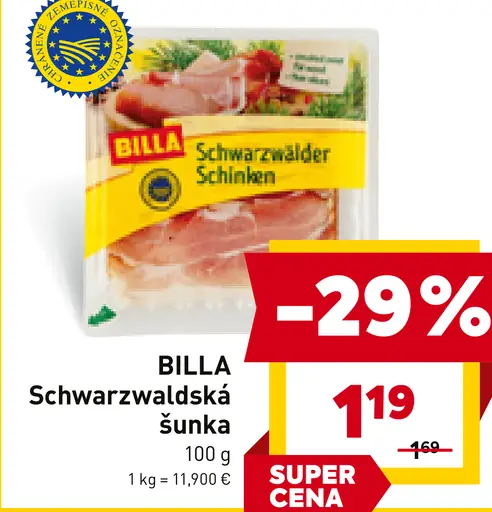 BILLA Schwarzwaldská šunka