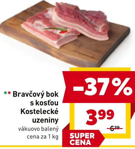 Bravčový bok s kosťou Kostelecké uzeniny
