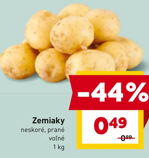 Zemiaky neskoré prané