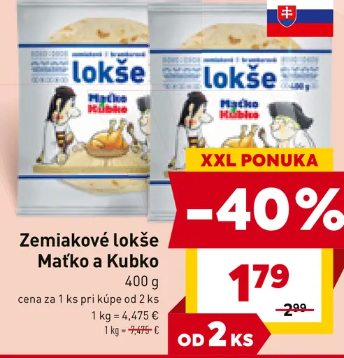 Zemiakové lokše Maťko a Kubko