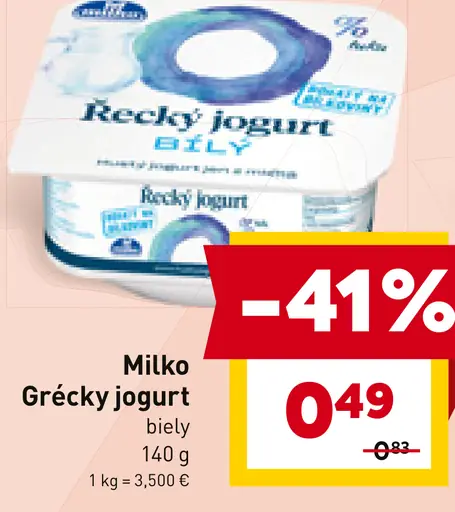 Milko Grécky jogurt biely
