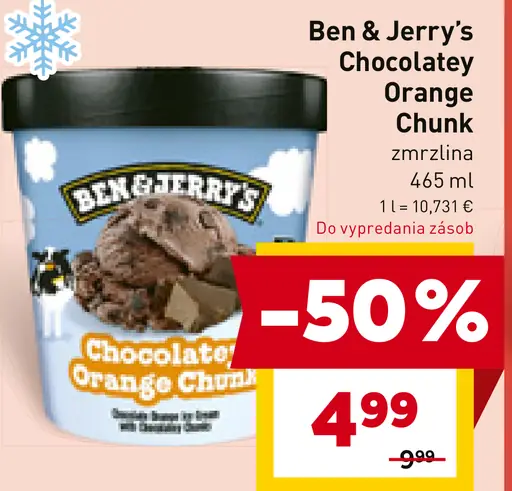 Ben & Jerry's Chocolatey Orange Chunk zmrzlina