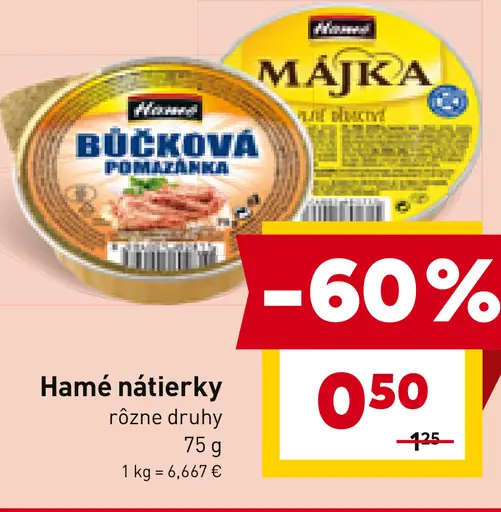 Hamé vegie nátierky