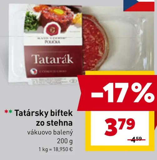 Tatársky biftek zo stehna XXL