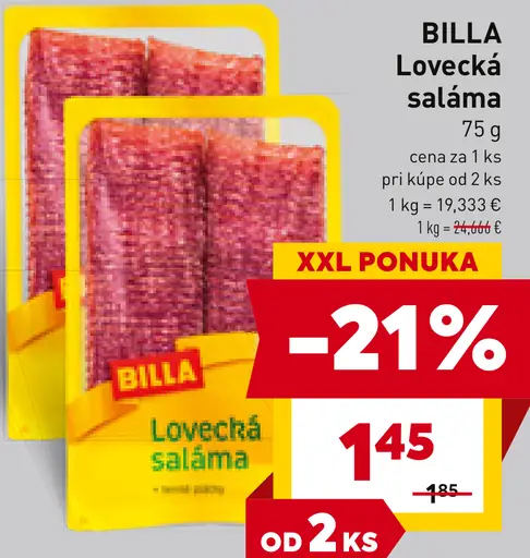 BILLA Lovecká saláma