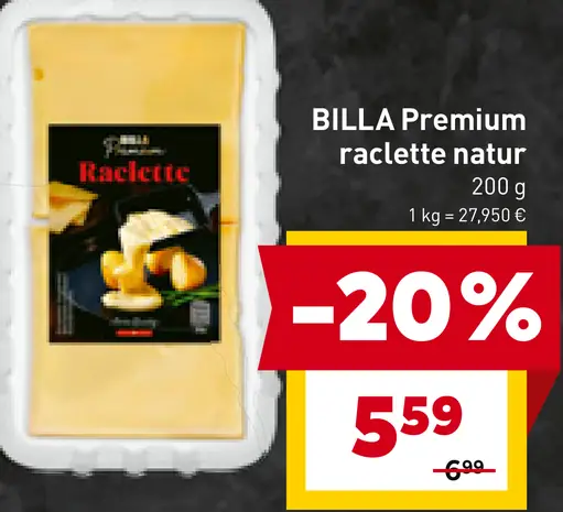 BILLA Premium raclette natur