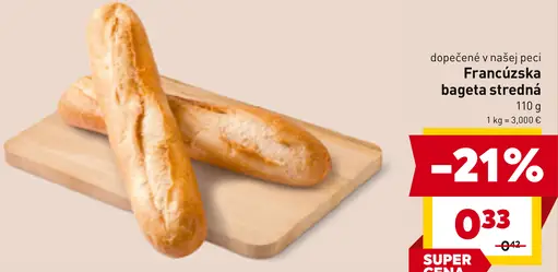 Francúzska bageta stredná