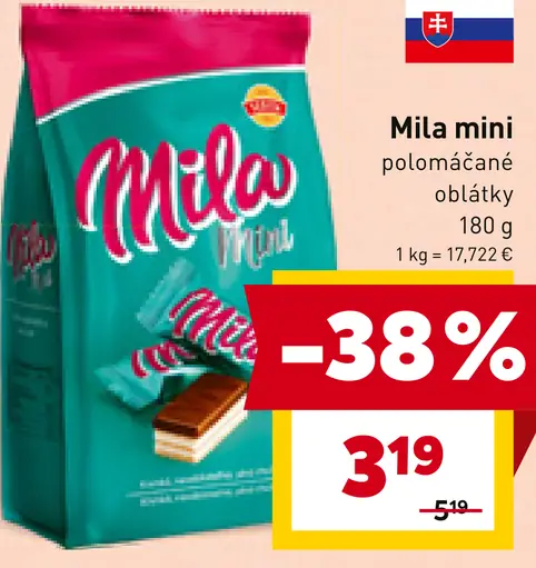 Mila mini polomáčané oblátky