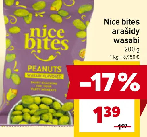 Nice bites arašidy wasabi