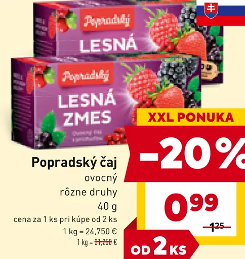 Popradský Šípky ovocný čaj s príchuťou