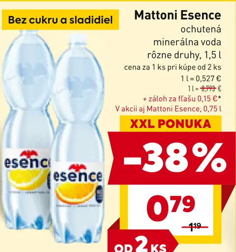 Mattoni Esence ochutená minerálna voda