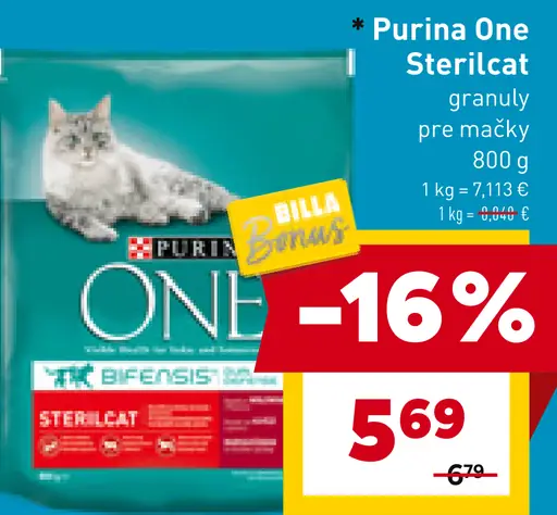 Purina One Sterilcat granuly mačky