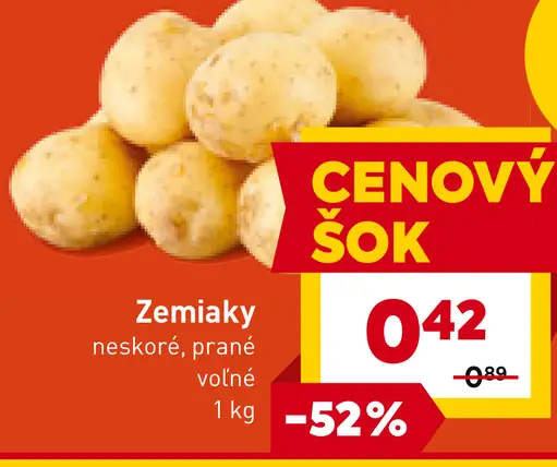 Zemiaky neskoré prané