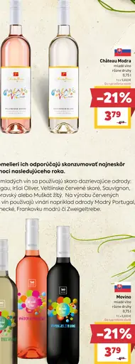 Château Modra mladé víno