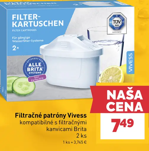 Vivess Filtračné patróny kompatibilné s kanvicami Brita