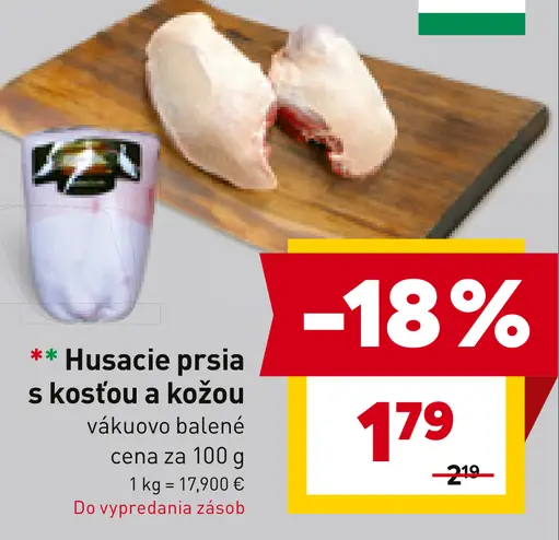 Husacie prsia s kožou