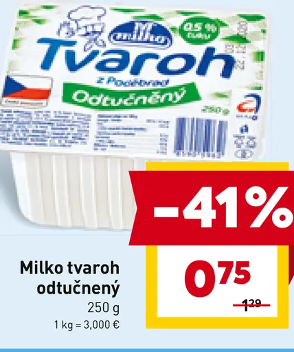 Milko tvaroh polotučný