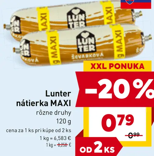 Lunter nátierka MAXI rôzne druhy