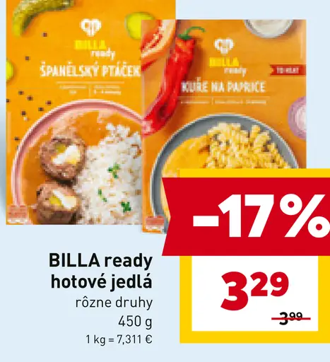 BILLA ready hotové jedlá
