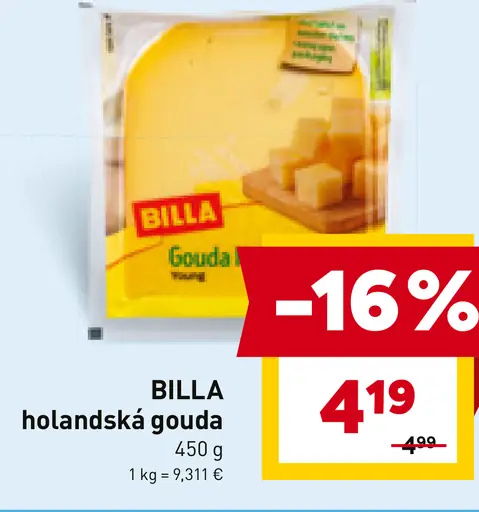 BILLA holandská gouda