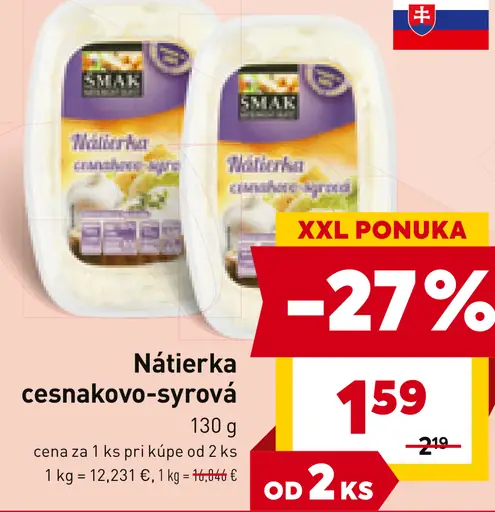 Nátierka cesnakovo-syrová