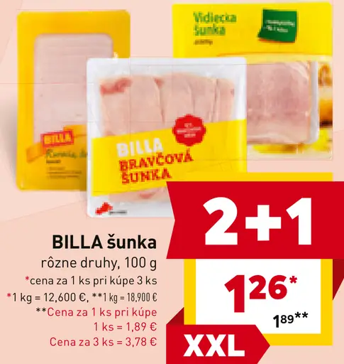 BILLA bravčová šunka